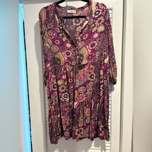 NATURAL LIFE Multicolor Floral MIDI